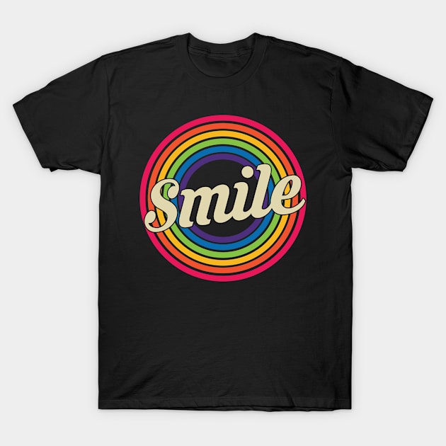 Smile  - Retro Rainbow Style T-Shirt by MaydenArt